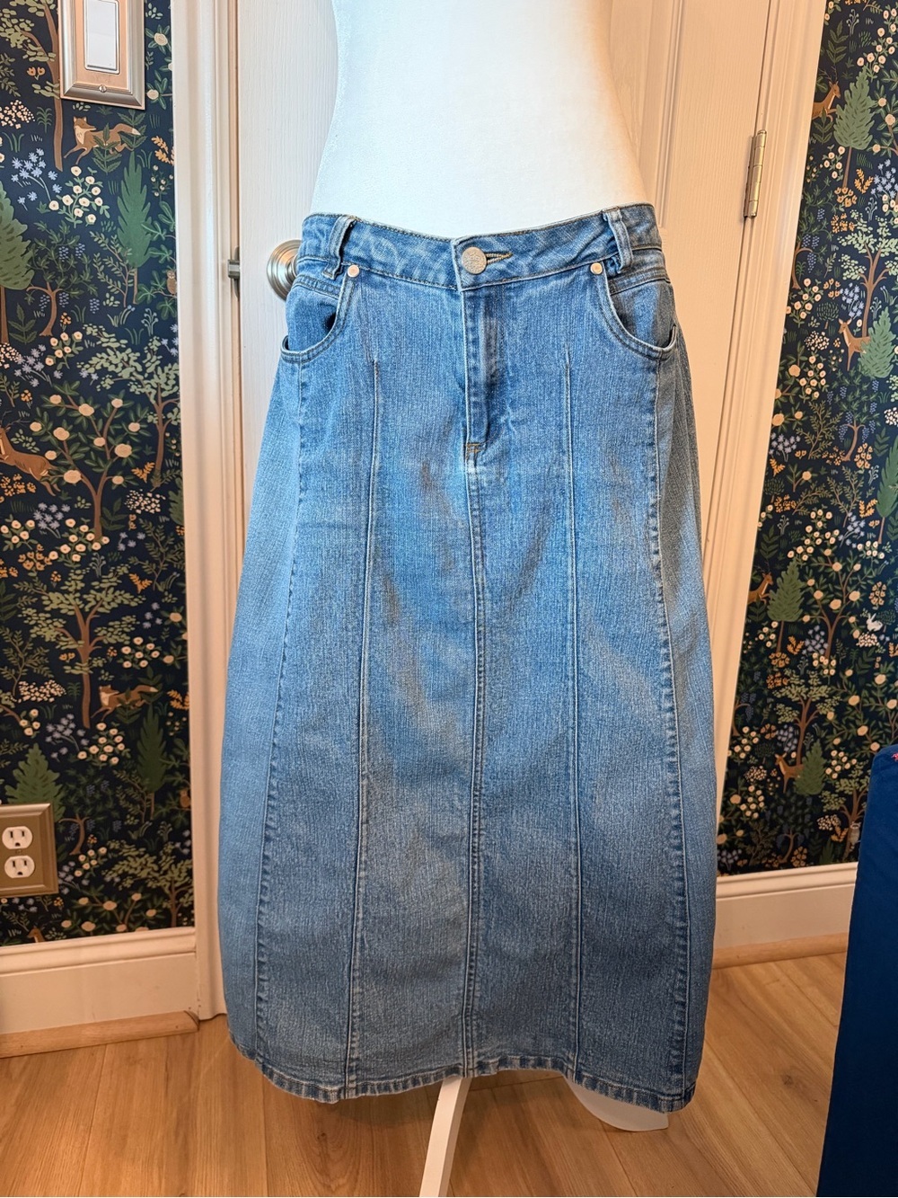Great Northwest Clothing Company Light Blue Denim Flare Skirt